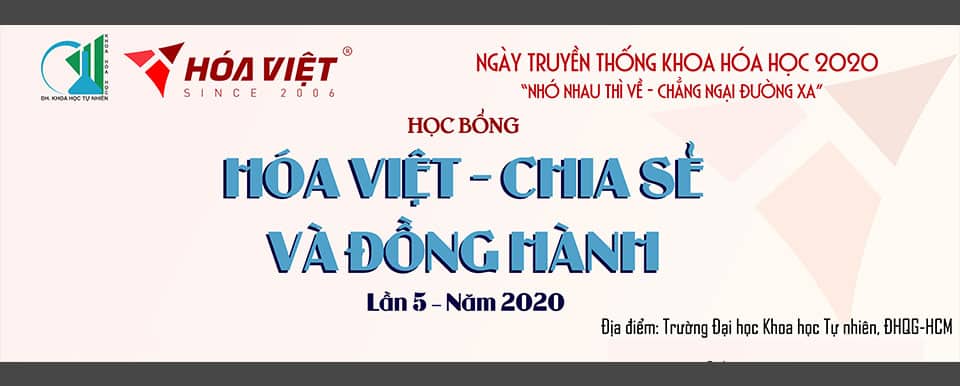 HỌC BỔNG HÓA VIỆT – CHIA SẺ VÀ ĐỒNG HÀNH, LẦN 5 – NĂM 2020