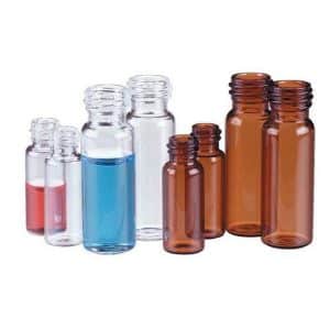 Chai đựng mẫu nâu nắp đen 12ml, đệm cao su